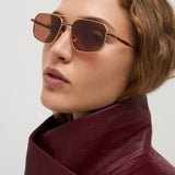 Goldie - Shiny Yellow Gold / Bordeaux