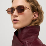 Goldie - Shiny Yellow Gold / Bordeaux
