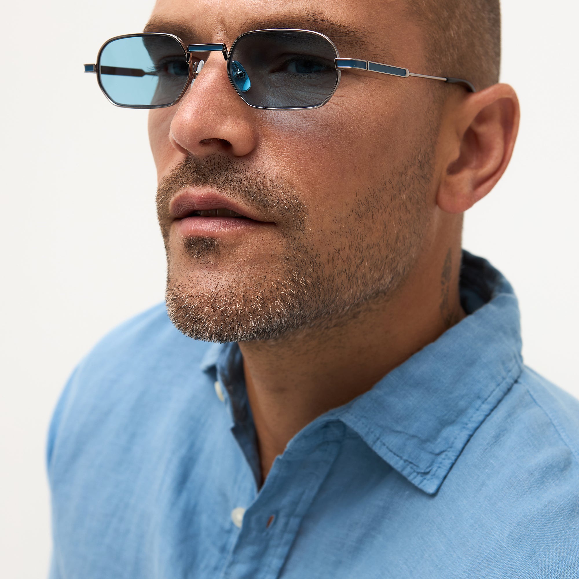 Lucca - Shiny Silver / Navy