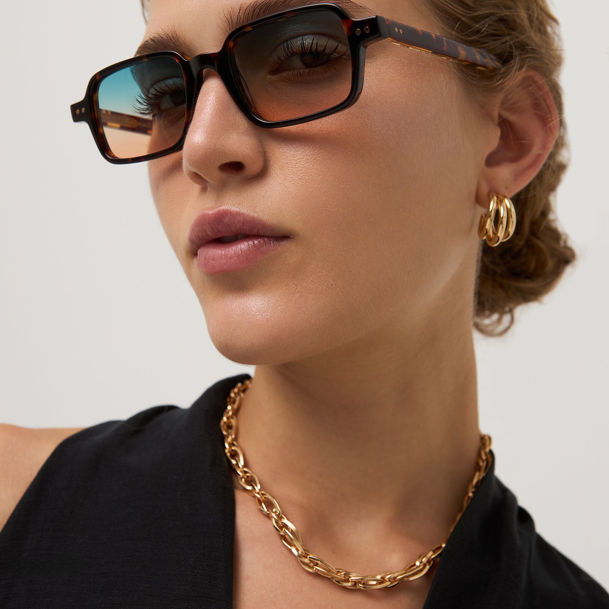Zoe - Tortoise - 28 Dark Blue Orange Degrade